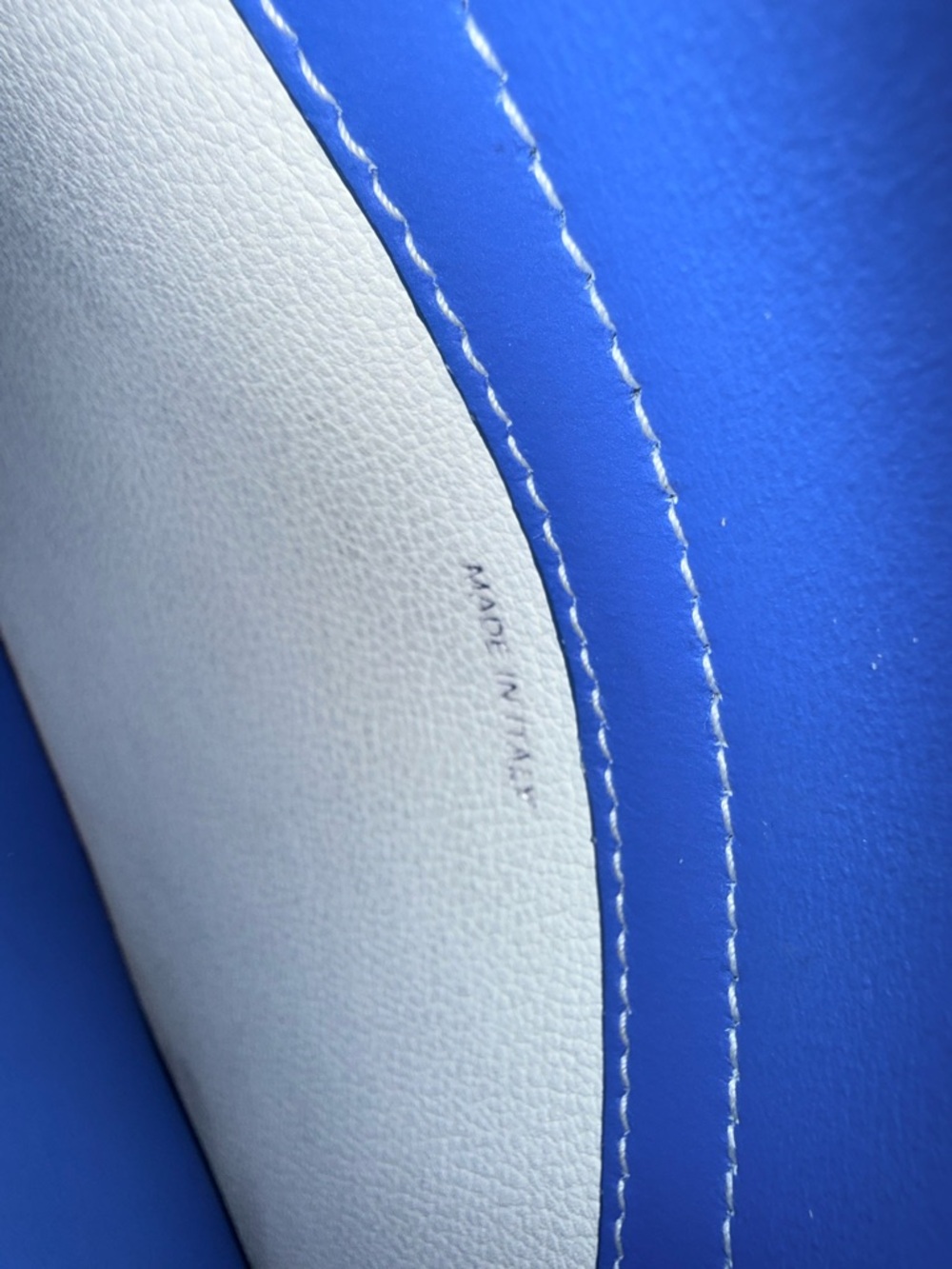 Dior Women’s White Perforated Tote Bag with Blue Interior - Picture 10 of 11